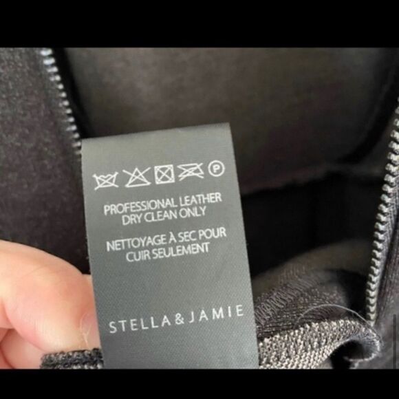 STELLA & JAMIE RIO LEATHER MIX MEDIA STITCH DRESS - Picture 5 of 6